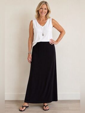 Chicos Travelers maxi skirt size large Chicos 2
